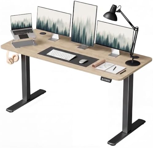 Furmax 55 Inches Electric Height Adjustable Standing Desk Home Office Desk