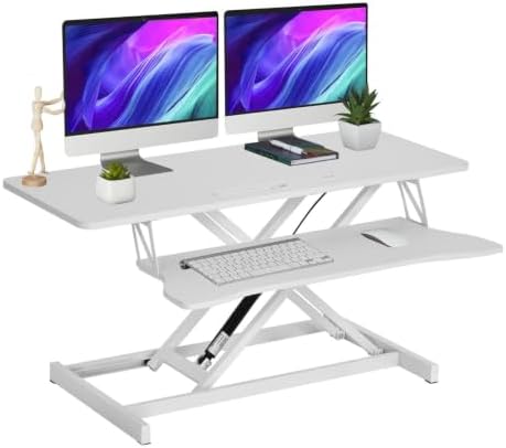 38-inch Standing Desk Converter, Height Adjustable 5.9-18.9in