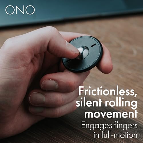 ONO Scroller- Handheld Fidget Toy for Adults | Help Relieve Stress, Anxiety, Tension | Promotes Focus, Clarity | Compact, Portable Design (Black - Aluminum)