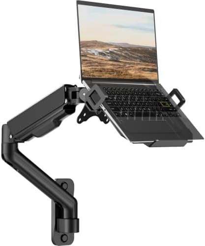 2-in-1 Laptop Wall Mount with Detachable Tray for 12-17" Laptops & Monitors