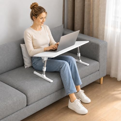 Adjustable Lap Desk, Foldable Laptop Desk for Bed, X-Large Lap Table