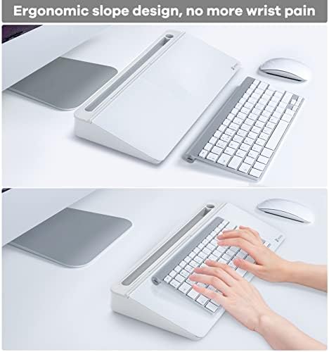 Varhomax Glass Desk Whiteboard with Storage, Desktop Organizer
