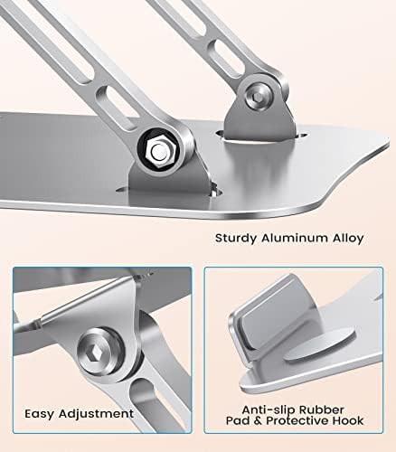 JOIOT Adjustable Aluminum Laptop Stand, Ergonomic Riser for 11-16" Laptops