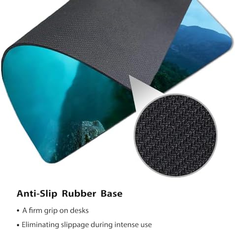 9.5x7.9 Inch Office/Gaming Mouse Pad, Nature Landscape Old Boat on Calm Mountain Lake Cute Anti-Slip Mat for Desk