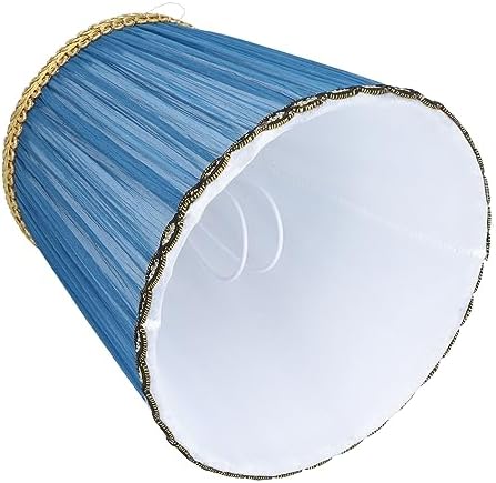 3 Pack Cloth Lamp Shade Clip On Lampshade for E14 Candle Bulb Chandelier Wall Light Table Lamp Indoor Decor Dark Blue (Clip-on-dark blue)