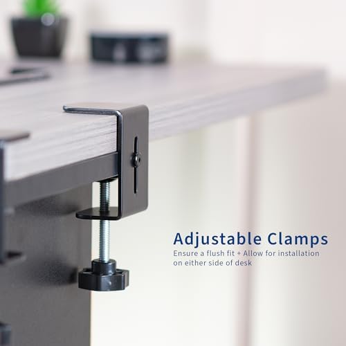 VIVO Black Corner Clamp-on Drawer and Shelf System, DESK-DR3C