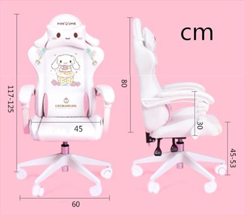 Gaming Chair Adults Gaming Chair Girls Cute Computer Leather Armchair Office Home Swivel Lifting Adjustable Chair