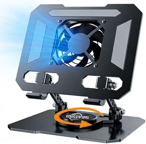 360° Rotating Desk Stand Holder with USB Cooler for iPad/Tablets