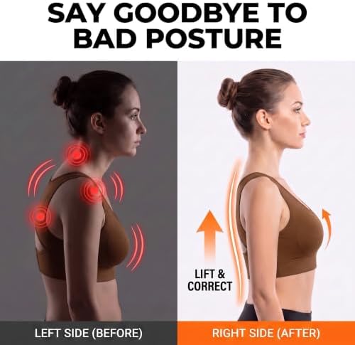 Posture Corrector Bra for Women Wireless Back Support Plus Size Sports Bra