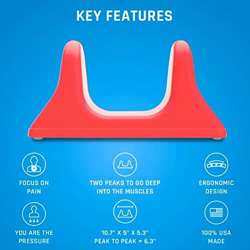 PSO-RITE Psoas Muscle Release Tool – Made in USA, Patented Deep Tissue Massage Device for Your Back, Hip Flexor & Trigger Point Relief - Sunset Red