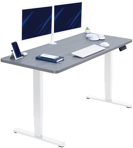 VIVO Dark Gray 60 x 24 in Standing Desk, DESK-KIT-2W6G