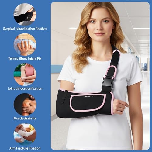 SPRING SEAON Arm Sling Shoulder Immobilizer for Women and Men Adjustable