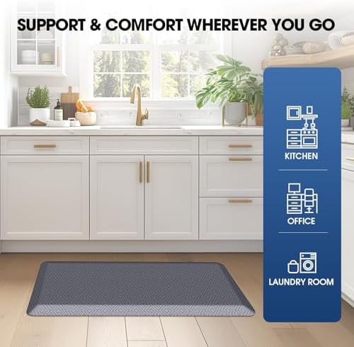 Anti-Fatigue Kitchen Mats for Floor Standing and Comfort Desk Mats 17"x28"