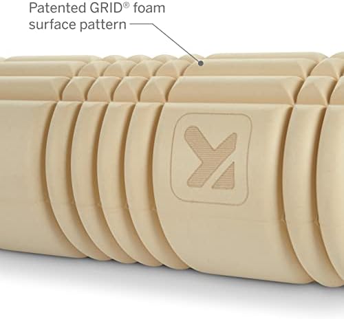 TRIGGERPOINT Performance Therapy Grid Patented Multi-Density Foam Massage Roller (30% Renewable Materials) Exercise, Deep Tissue Muscle - Muscle Pain&Tightness, Improves Circulation (13"), Tan
