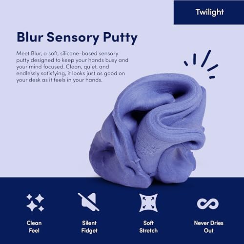 Speks Blur Sensory Slime Putty, Silent Stress Relief Tool, Desk Toy