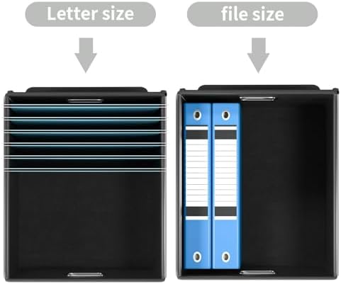 File Organizer Box with Lids, Collapsible File Folder Organizer