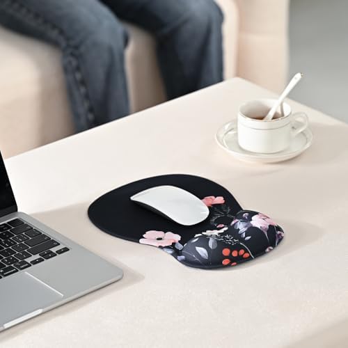 EooCoo Mouse Pad with Gel Wrist Rest, Ergonomic Mousepad Wrist Alignment