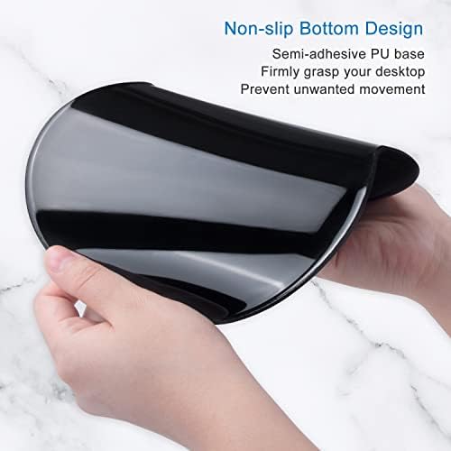 ITNRSIIET Ergonomic Mouse Pad with Gel Wrist Support Wrist Rest Smooth Surface Non-Slip PU Base Comfortable Office Supplies Pain Relief, 9.5 x 8 inches, Topographic Contour White