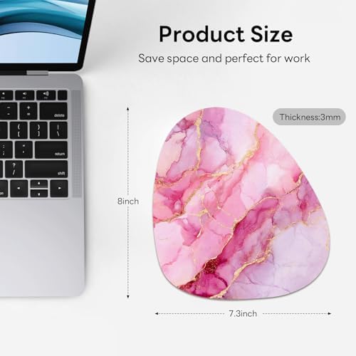Water Drop Mouse Pad 7.3x8in Non-Slip for Laptop, Leaves