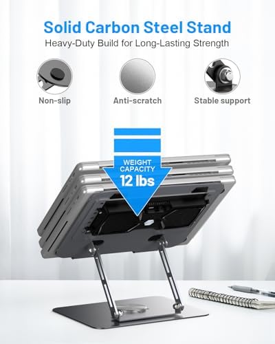 Metfut Laptop Cooling Pad with Detachable Fan & Cooler,360° Rotation Base