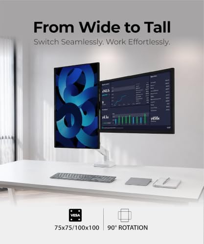 Modernsolid Dual Monitor Arm Desk Mount for Two 17-32 Inch Screens