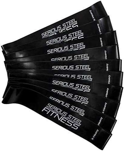Serious Steel Fitness Mini Resistance Loop Bands | Rehab and Prehab Stretch Bands | 12" Exercise Workout Bands (Sets of 5 Pack and Sets of 10 Pack Trainer Options Available!)