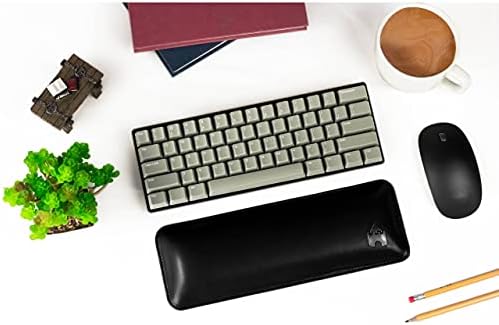 Bailey Compact by Castle - Wrist Rest for Keyboards with Around 61 Keys - Leather Ergonomic Computer Extra Firm Keyboard Wrist Support for Typists, Gaming, Heavy Office Use (Nightfall, Compact Size)
