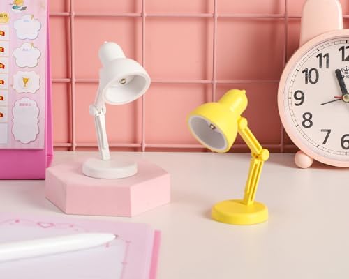 2 Pack LED Mini Table Lamp Fold-able Night Reading Book Lamps - White