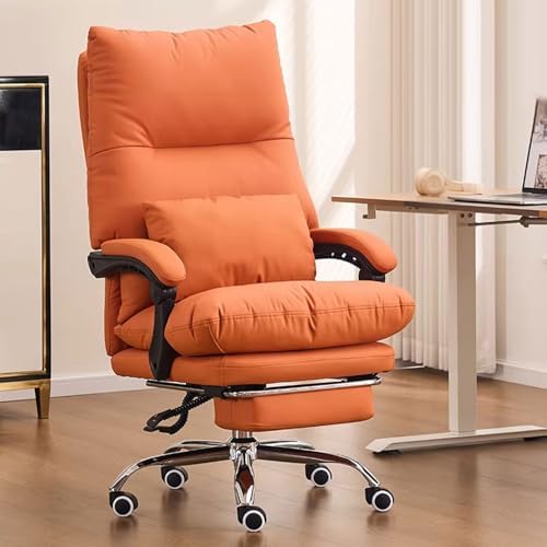Big & Tall High Back Leather Gaming Chair Sturdy Metal Base Retractable Foo