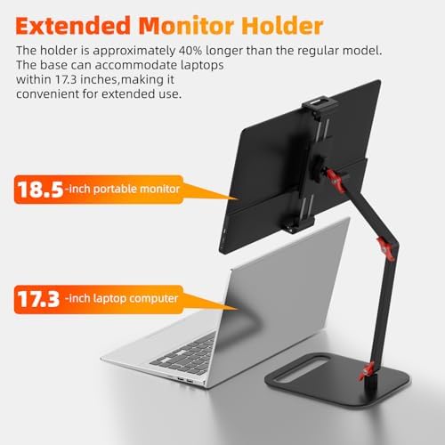 Upgrade Portable Monitor Stand Tool-Free Adjustment Tablet Holder