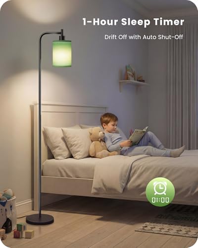 Dimmable Floor Lamp for Living Room with Remote & 10W Bulb