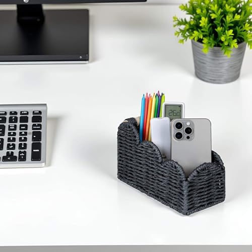 CubesLand Bedside Table Desk Organizer Caddy, Remote Pen&Pencil Holder Cup