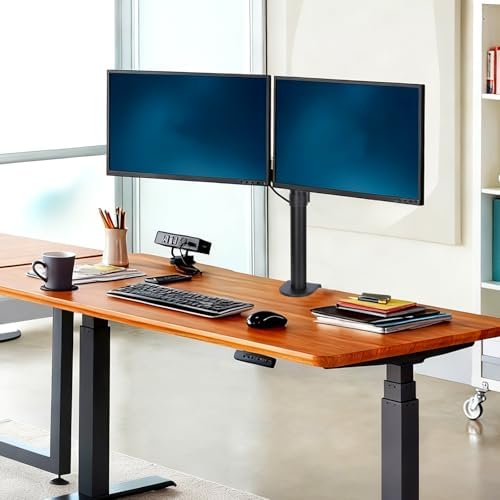 Black Dual Monitor Arm Mount for 13-32 Inch Screens