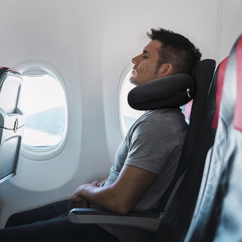 Travel Neck Pillow, Memory Foam Airplane Pillow, Black