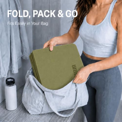 Foldable Yoga Mat 75"x31"x0.24" Portable Exercise Mat