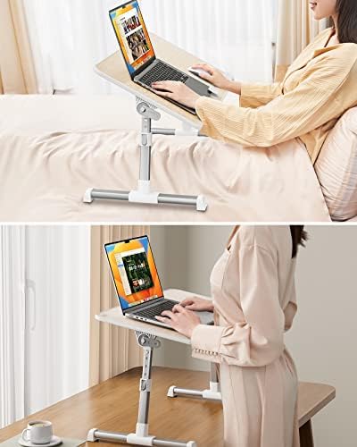 SAIJI Laptop Bed Tray Table, Adjustable Standing Desk Lap Desk