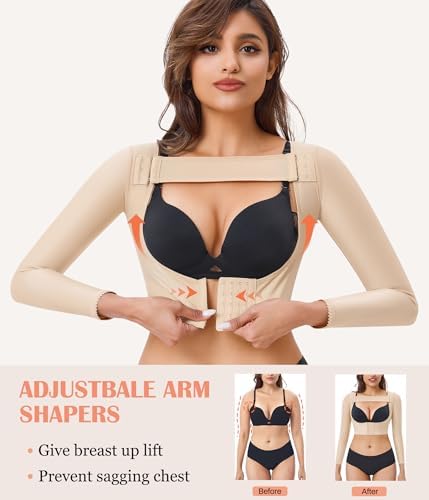 LANCS Arm Compression Sleeve Women Post Surgical Slimmer Arm Shaper Tops
