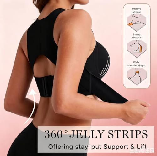 Posture Corrector Bra for Women Wireless Front Closure Full Coverage