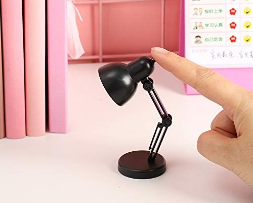 2 Pack LED Mini Table Lamp Fold-able Night Reading Book Lamps - Black