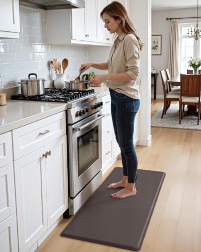 DEXI Anti Fatigue Kitchen Floor Mat Cushioned Standing Runner 39x20, Brown