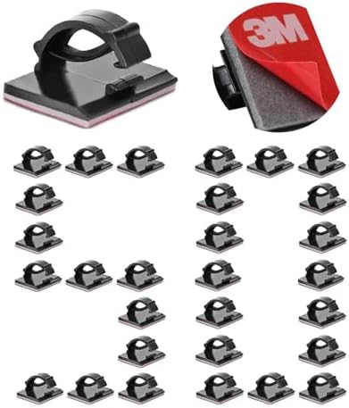 Cable Clips Self with 3M Adhesive Cord Organizer Hooks for Office Home Car