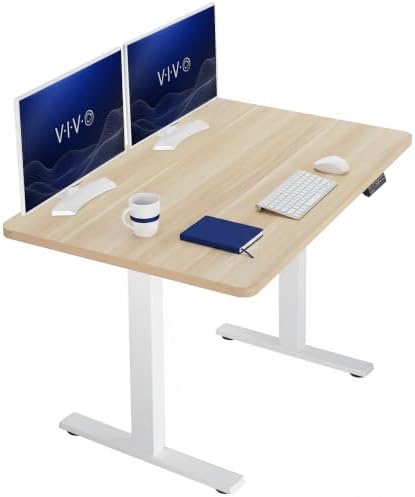 VIVO Light Wood 48 x 30 in Standing Desk, DESK-KIT-1W5C