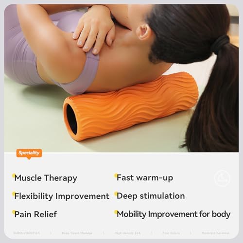 SUBCULTUREPICK Foam Roller Muscle Massage Roller for Back Pain & Stretching