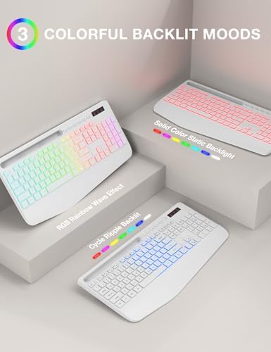 SABLUTE Wireless Keyboard and Mouse Combo - 9 Backlit Effects, RGB, 2.4Ghz