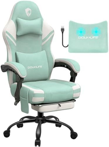 Douxlife Tech Fabric Gaming Chair, Massage Office Computer Chair