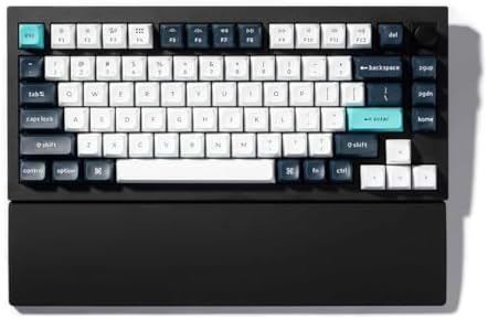 Keychron Silicone Wrist & Palm Rest, 12.89" Length – Supports 75% Compact Keyboard Series V1/V2/Q1/Q2/Q9 & Lemokey P1 (Pro/Max/HE) – Anti-Slip Base – Smooth & Washable - Black