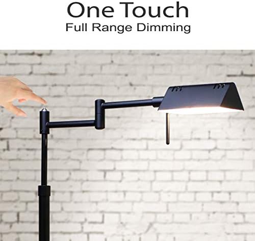 O'Bright Brook Adjustable Dimmable LED Pharmacy Floor Lamp, Black