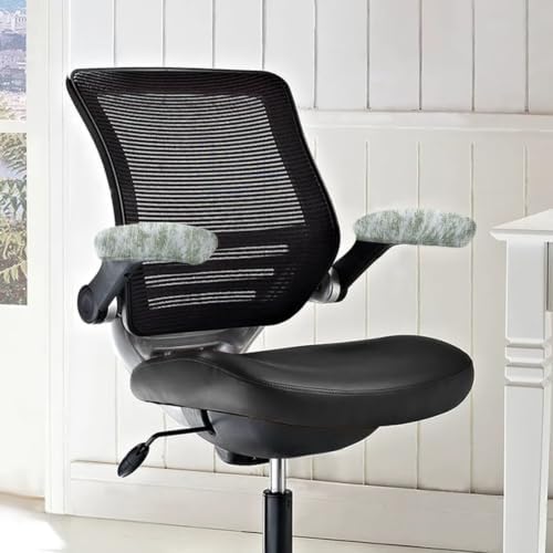 Toile de Jouy Print 2 Pcs Office Chair Armrest Covers Protectors, Soft Stretchy Computer Chair Arm Covers, Removable Office Chair Covers with Elastic Edge, Home Decor