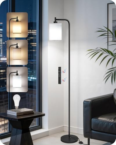 Dimmable Floor Lamp for Living Room with Remote & 10W Bulb