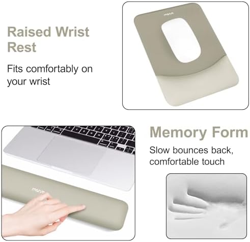 MOSISO Keyboard Mouse Pad Set, Large Gaming Mouse Pad&Keyboard Wrist Rest